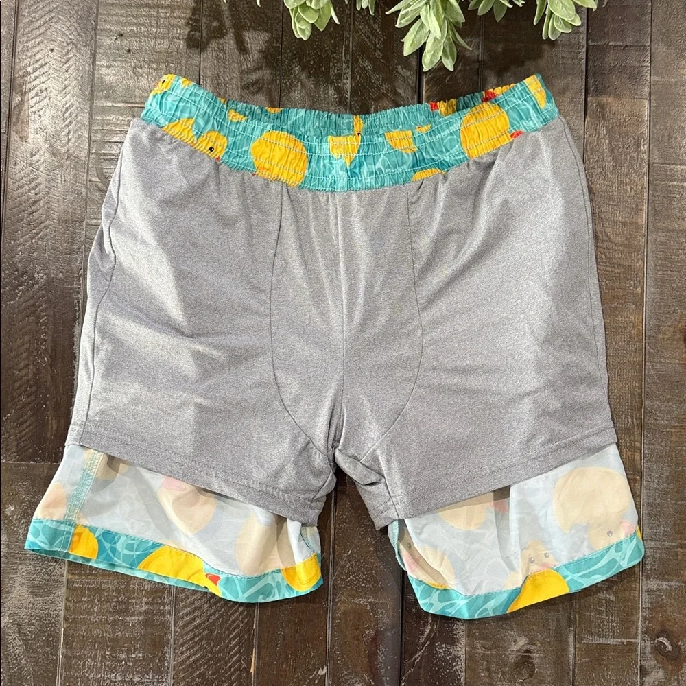 Coastal Swell Men's Blue Rubber Ducky Swim Trunks - Size Medium - Picture 8 of 9